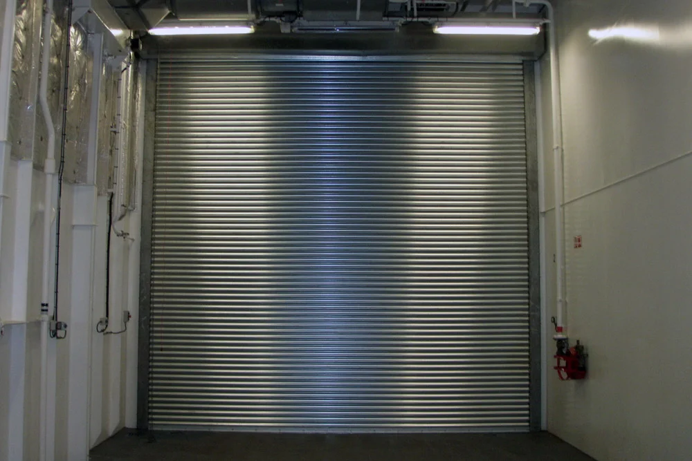 Marine roller shutter door on the side of a ship